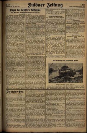 Zweite Ausgabe vom Samstag, den 28. Juni 1930.