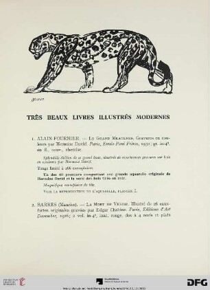 Très beaux Livres Illustrés Modernes (Nr. 1-126)
