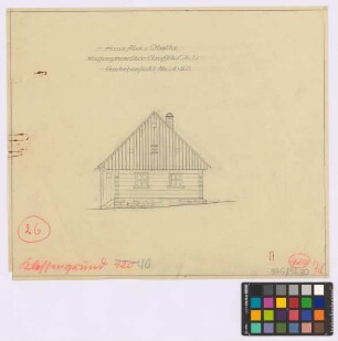 Johannisberg ([Landkreis Habelschwerdt]): Haus Alois Oballa, Klessengrund 20. Haupthaus (Giebel-Ansicht)