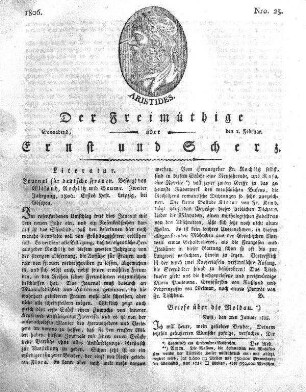 Nro. 23, Sonnabend, den 1. Februar 1806