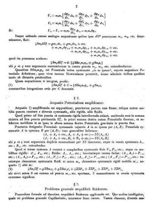 § 3. Problema generale aequilibrii fluidorum
