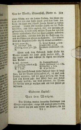 Siebentes Kapitel. Von den Warzen.