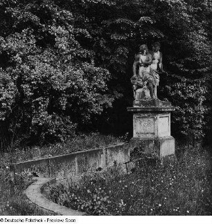 Echo und Narcissus : Ansicht mit "Echo und Narcissus" (wohl 1. H. 18. Jh.)