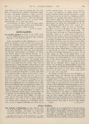 607-610 Kleine Kritiken