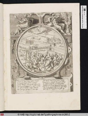 Die deutschen Truppen werden vor der Antwerpener Festung bekämpft, 1. August 1577.