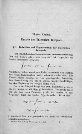 Viertes Kapitel. Theorie der Eulerschen Integrale.