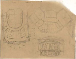 Hildebrand, Adolf von; Stuttgart; Theaterbau - Grundriss, Ansicht; Bühne (Grundriss)