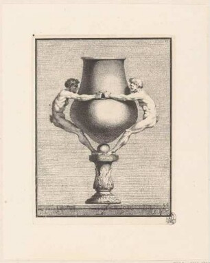 Vase, dekoriert mit Faunen, aus der Folge "Suite de Vases", Bl. 17