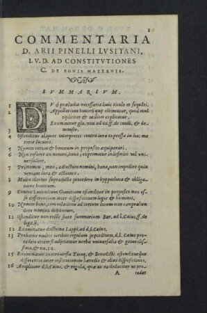 Rubr. C. de Bonis Maternis.