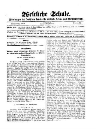 Lebenskunde : Entwurf eines systematischen Leitfadens für Lehrer der Lebenskunde an Fortbildungsschulen und höheren Lehranstalten ; (Schluß)