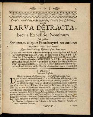 1-12, Larva Detracta