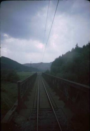 Neckarhausen Neckarbrücke Führerstandsmitfahrt Lok 221 108