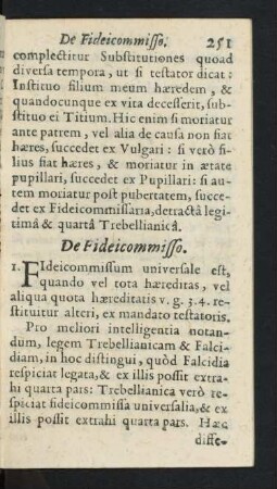 De Fideicommisso