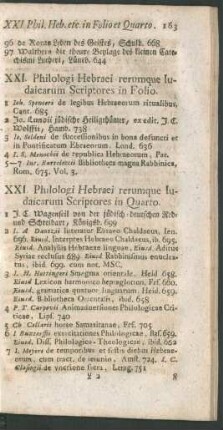 XXI. Philologi Hebraei rerumque Iudaicarum Scriptores