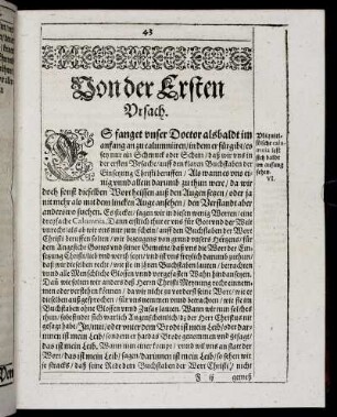 Von der Ersten Ursach.