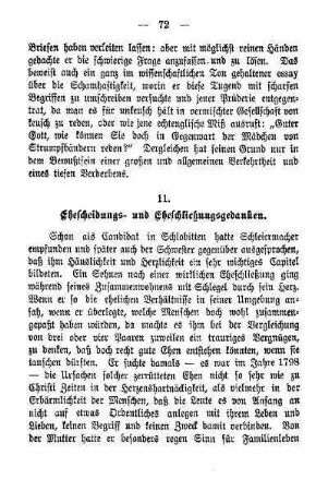 11. Ehescheidungs- und Eheschließungsgedanken