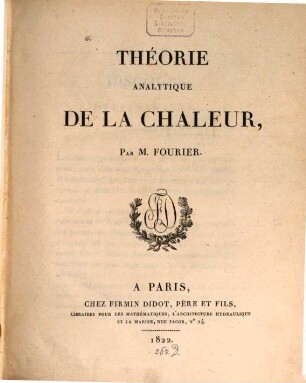 Théorie analytique de la chaleur