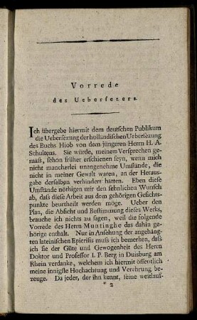 Vorrede des Uebersezers.