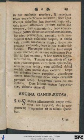 Angina Gangraenosa.