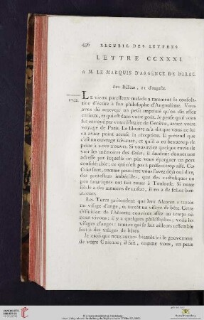 (Lettre CCXXXI - CCXL)