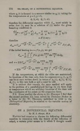On a differential equation.