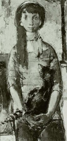 Mädchen mit Katze