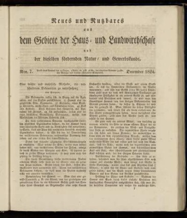 Nro. 7. December 1824.
