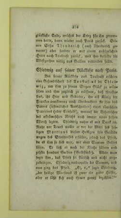 Chlodwig auf seiner Rückkehr nach Paris