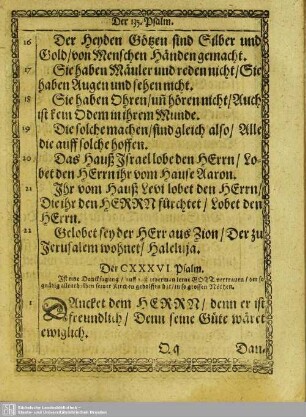 Der CXXXVI. Psalm