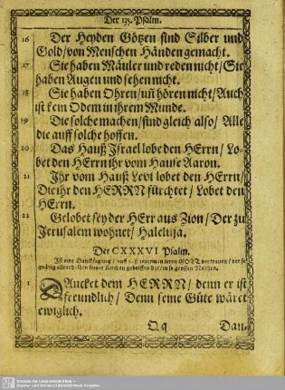 Der CXXXVI. Psalm