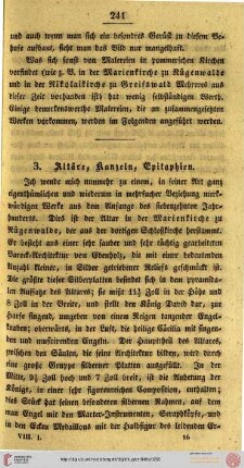 3. Altäre, Kanzeln, Epitaphien