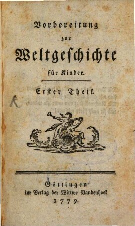 Vorbereitung zur Weltgeschichte für Kinder, 1