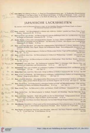Japanische Lackarbeiten (Nr. 586-637)