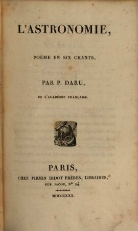 L' astronomie : poëme en six chants