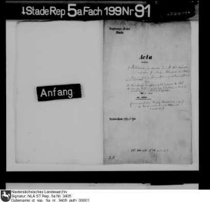 Verschiedene Militärsachen, insbesondere zum feindlichen Einfall der Alliierten in die Herzogtümer Bremen und Verden