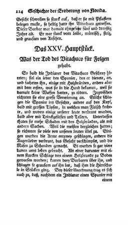 Das XXV. Hauptstück - Was der Tode des Vitachuco für Folgen gehabet.