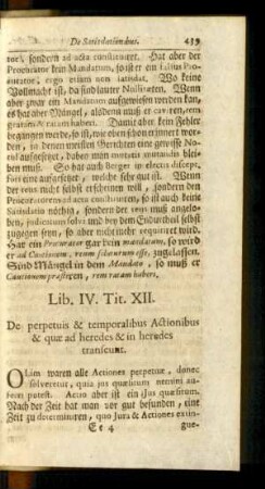 Tit. XII. De perpetuis & temporalibus Actionibus ...