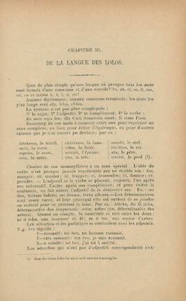 Chapitre III. De la langue des Lolos