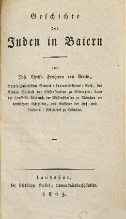 Geschichte der Juden in Baiern