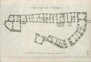 Pirna. Festung Sonnenstein. Erdgeschoss des Schlosses. Taf. II. aus: Nostitz und Jänckendorf, Gottlob A. E. von: Beschreibung der Königl. Sächsischen Heil- und Verpflegungsanstalt Sonnenstein - T. 1, Abt. 2. Dresden: SLUB Hist.Sax.H.1795