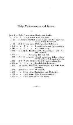 Einige Verbesserungen und Zusätze