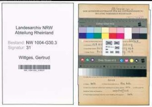 Entnazifizierung Gertrud Wittges , geb. 12.08.1914 ()