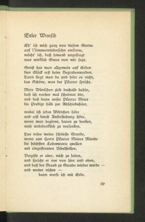 Eitler Wunsch