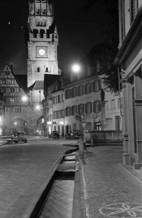 Freiburg i. Br.: Schwabentor von der Herrenstraße aus