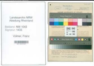 Entnazifizierung Franz Volmer , geb. 03.06.1913 (Angestellter)