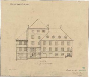 Fischer, Theodor; Würzburg, Münsterplatz; Sparkasse - Ostseite (Ansicht)