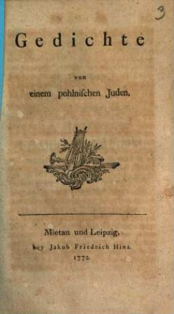 Gedichte von einem pohlnischen Juden