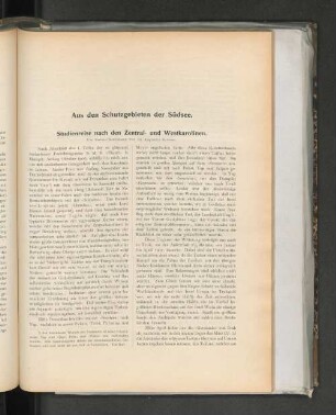 Aus den Schutzgebieten der Südsee.