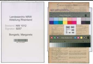 Entnazifizierung Margarete Bongartz , geb. 27.01.1908 (Drogistin)