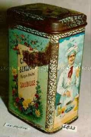 Blechdose für "CACAO BENSDORF Marque Amstel. SOLUBILISÉ"